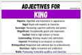 What words describe a king?
